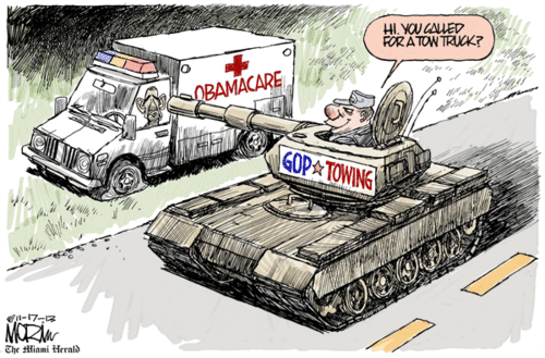 obamacare gop tow truck
