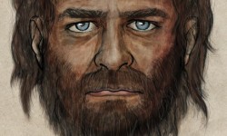 Artist's impression of a blue-eyed hunter gatherer