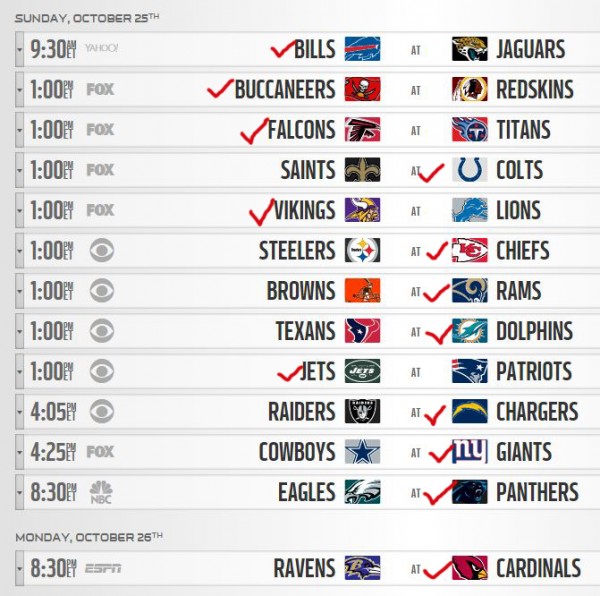 nfl oct 25