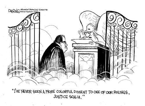 scalia dissents at pearly gates deering