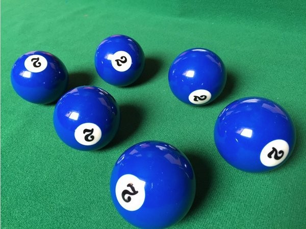 Solid blue 2 1/4 inch No.2 pool balls