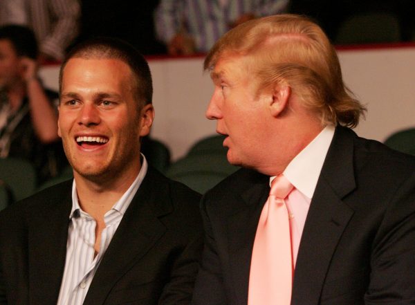 New England Patriots quarterback Tom Brady chats with Donald Trump (Photo by Donna Connor/WireImage)