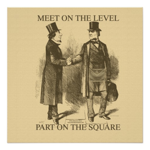 Meet on the level, part on the square