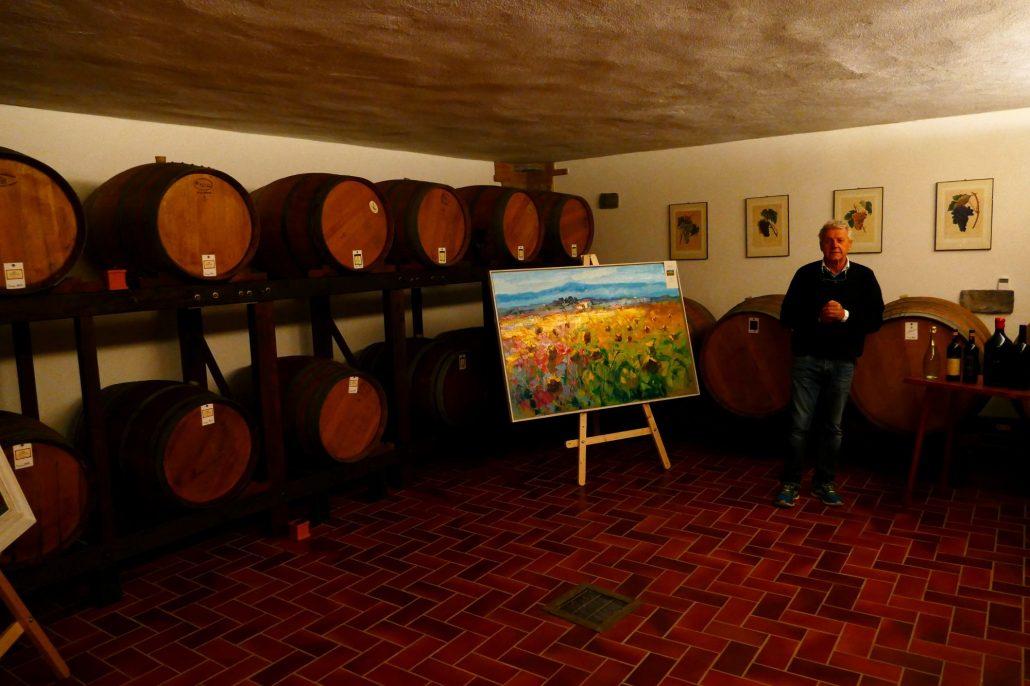 1000215 Wine barrels in Stephan's Tenuta Casa Nova cellar