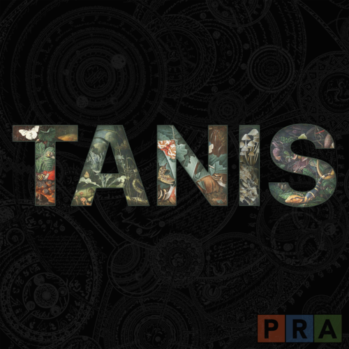 "TANIS" is filled with images of nature, on a black background.
