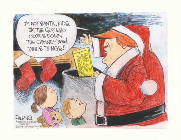Trump Santa's Opposite - John Deering