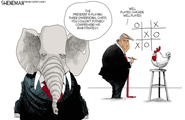 Trump Loses at Tic Tac Toe - Drew Sheneman