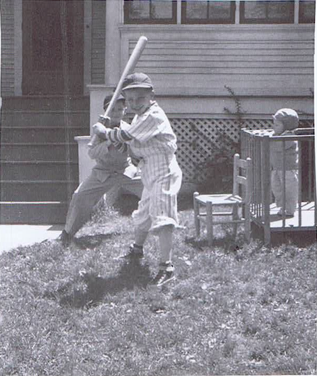 Young Joe Biden awaiting a pitch