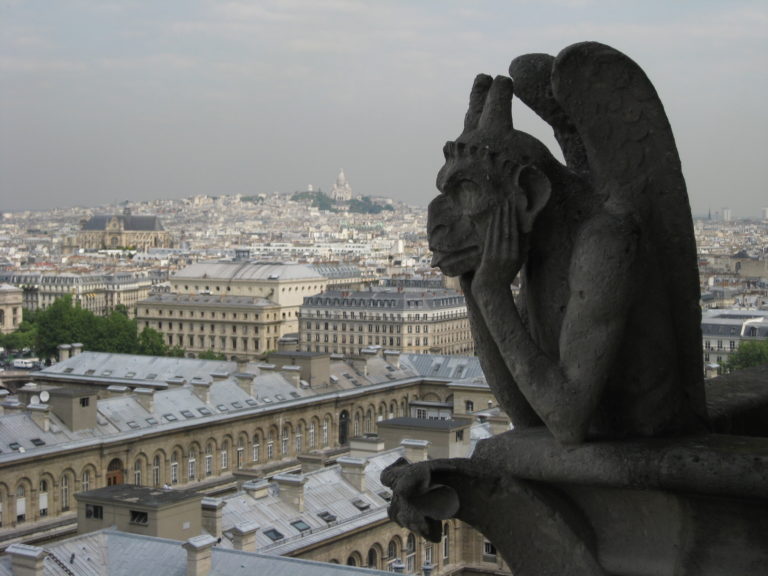 the thinker, gargoyle style