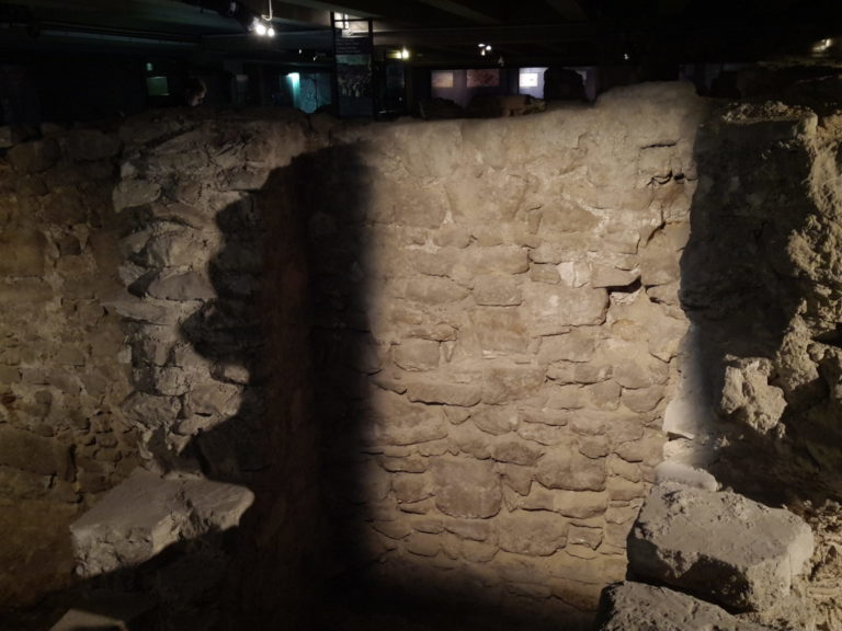 On The Road - J R in WV - Roman Ruins under the Notre Dame parking deck 2