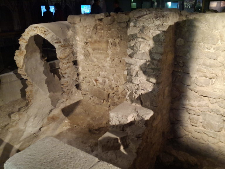 On The Road - J R in WV - Roman Ruins under the Notre Dame parking deck 1