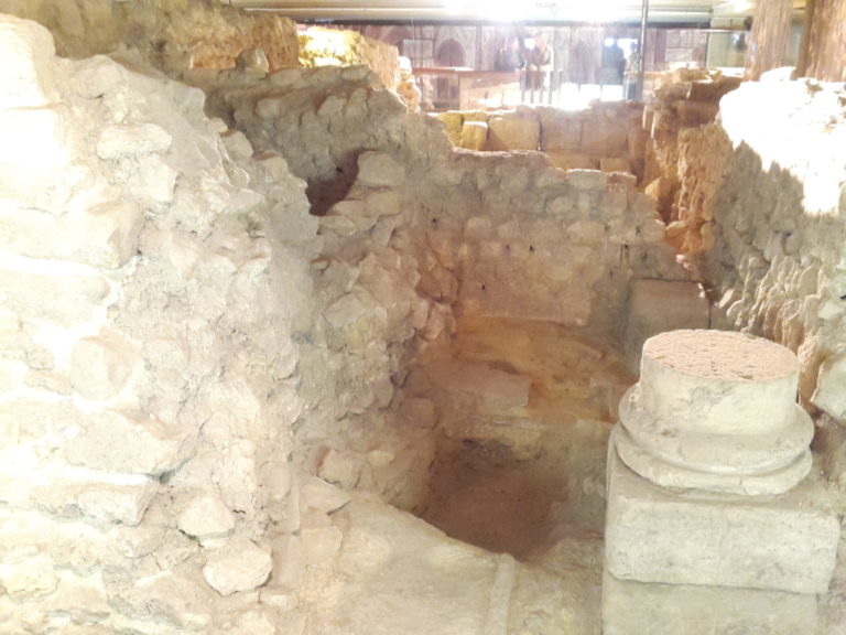 On The Road - J R in WV - Roman Ruins under the Notre Dame parking deck