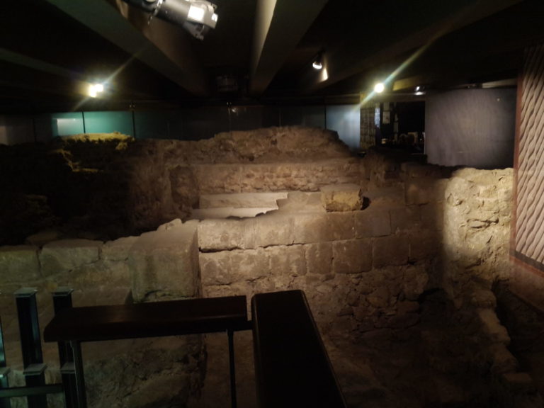 On The Road - J R in WV - Roman Ruins under the Notre Dame parking deck 4