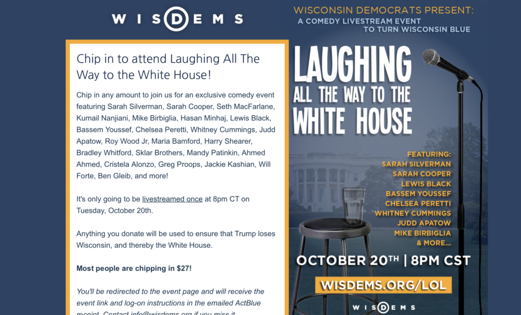 Laughing All The Way To The White House – Tonight 9pm ET