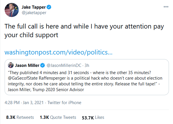 Jake Tapper is Over Your Shit