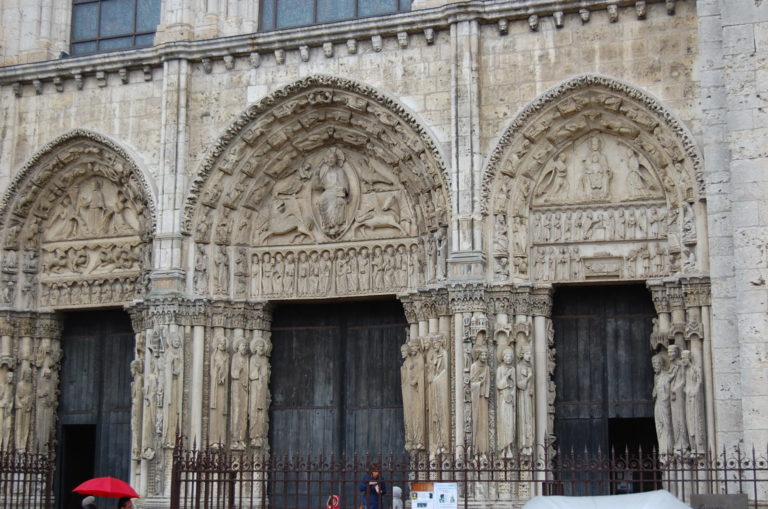 On The Road - MollyS - From Paris to Chartres — the cathedral's exterior 7
