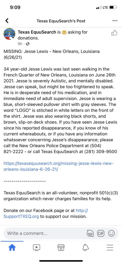 New Orleans Based Readers & Commenters: BOLO!!!!!! 1