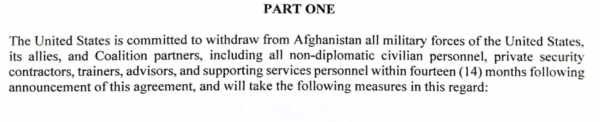 In Case Anyone Was Wondering Why the Taliban Actually Were Able To Retake Afghanistan So Easily, It Is Because the Trump Administration Agreed the US Would Unconditionally Surrender To Them