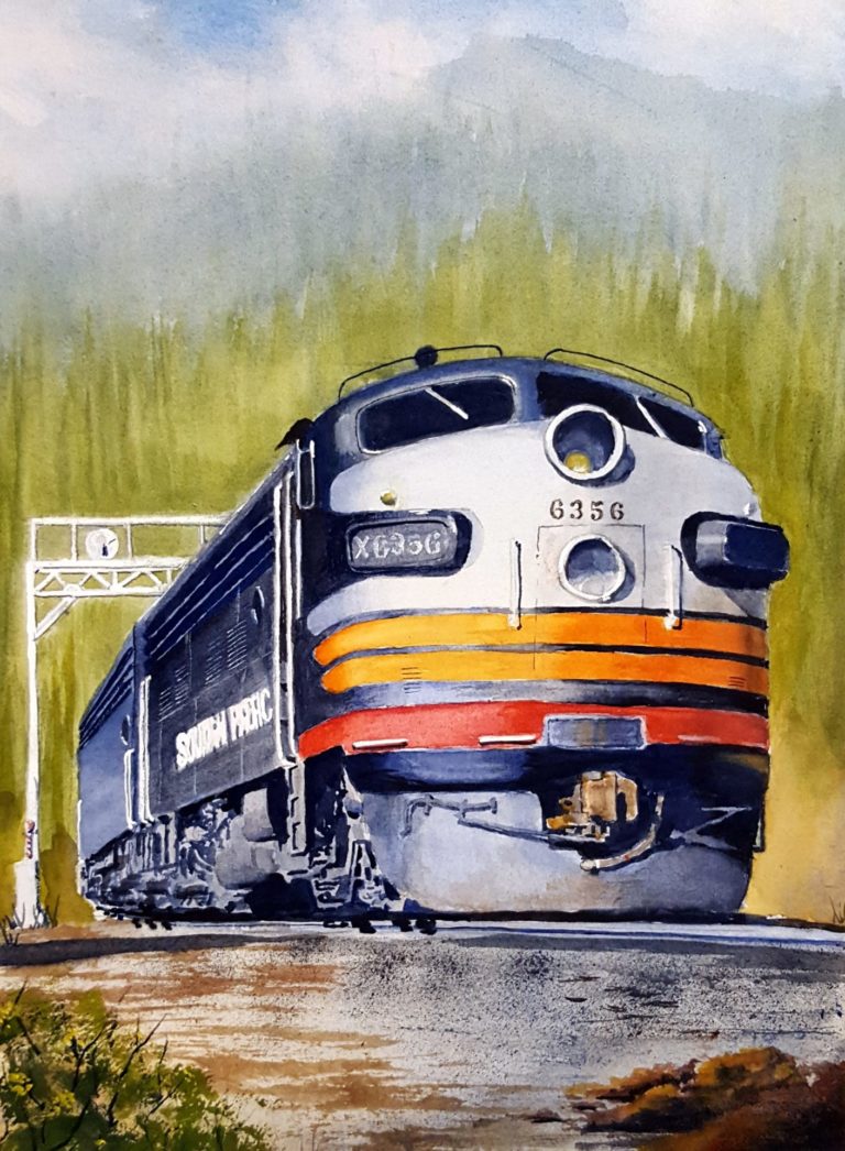Grumpy Old Railroader - Retirement Job - Landscape Watercolors! 7