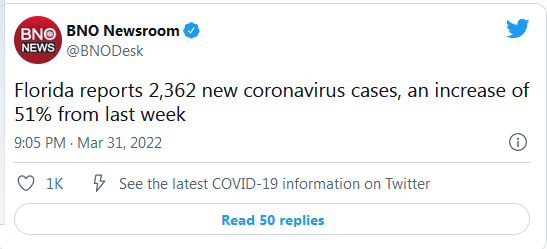 COVID-19 Coronavirus Updates: Thursday / Friday, March 31 - April 1 2