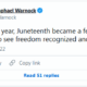 Sunday Morning Open Thread:  'Juneteenth Is Freedom'