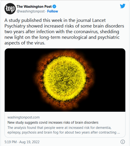 COVID-19 Coronavirus Updates:  Monday / Tuesday, Aug. 22-23 11