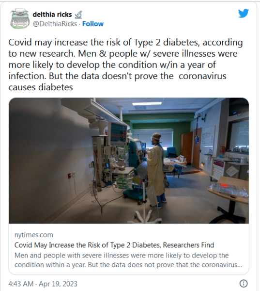 COVID-19 Coronavirus Updates: April 19, 2023 10
