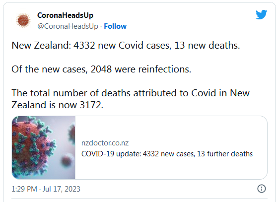 COVID-19 Coronavirus Updates: July 19, 2023 4