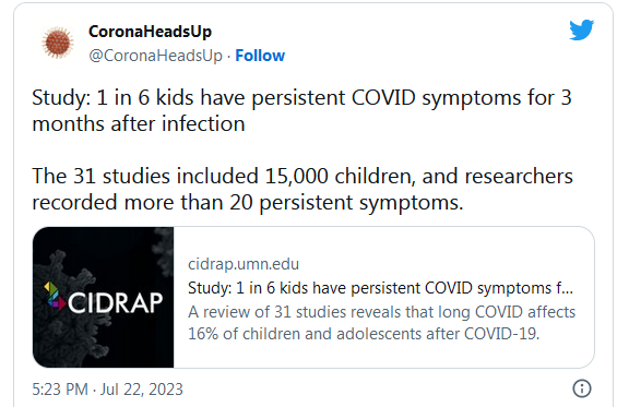 COVID-19 Coronavirus Updates: July 26, 2023 4