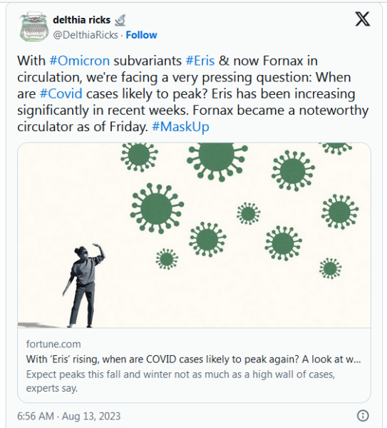 COVID-19 Coronavirus Updates: August 16, 2023 13