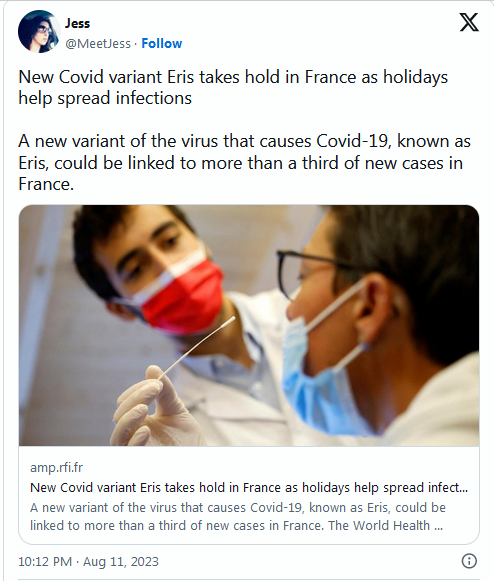 COVID-19 Coronavirus Updates: August 16, 2023 6