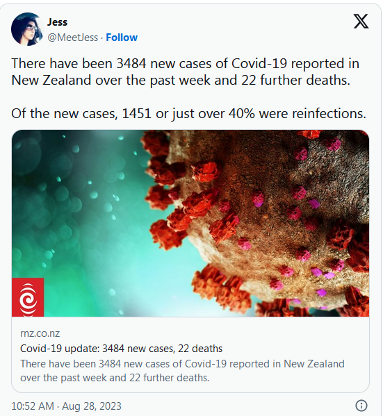 COVID-19 Coronavirus Updates: August 30, 2023 8