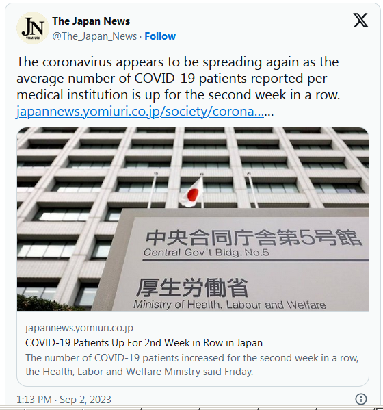 COVID-19 Coronavirus Updates: September 6, 2023 2