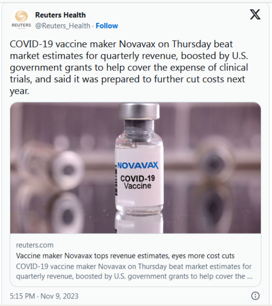 COVID-19 Coronavirus Updates: November 15, 2023 1
