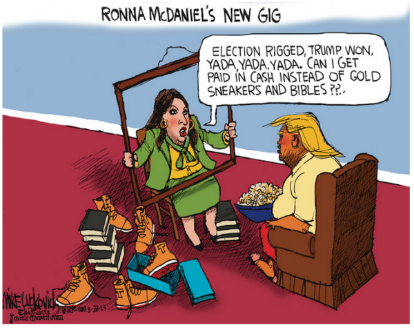 GOP Working the Refs Open Thread: Ronna <del>Romney</del> McDaniel, Sock Puppet