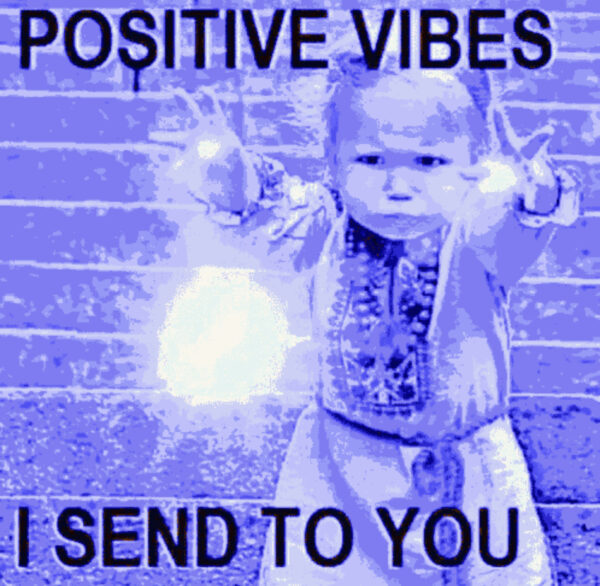 Hippy girl sending positive vibes