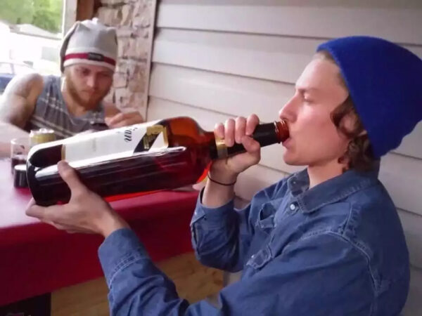 A Canadian drinking CC from a Texas mickey.