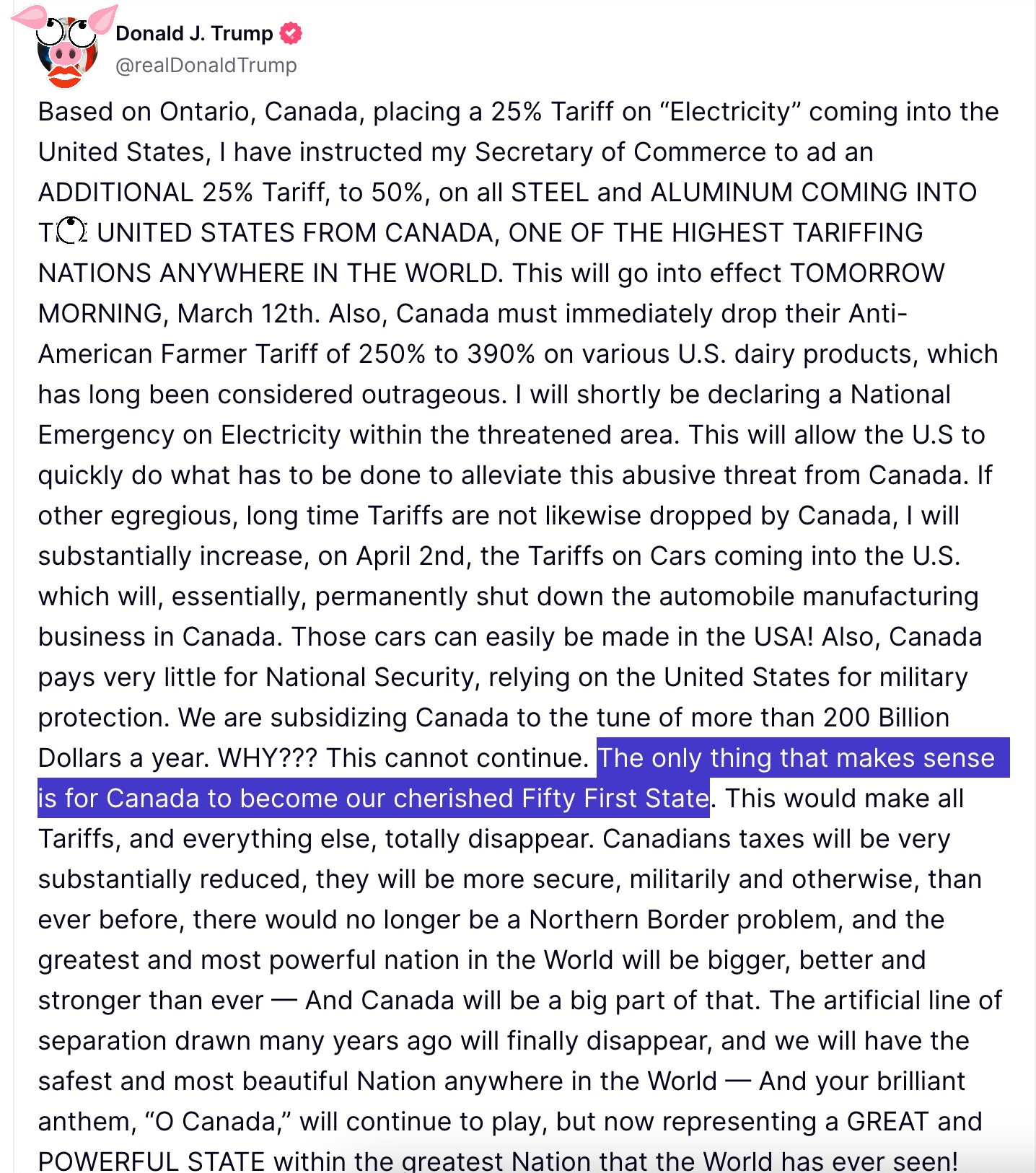 O Canada (Open Thread)