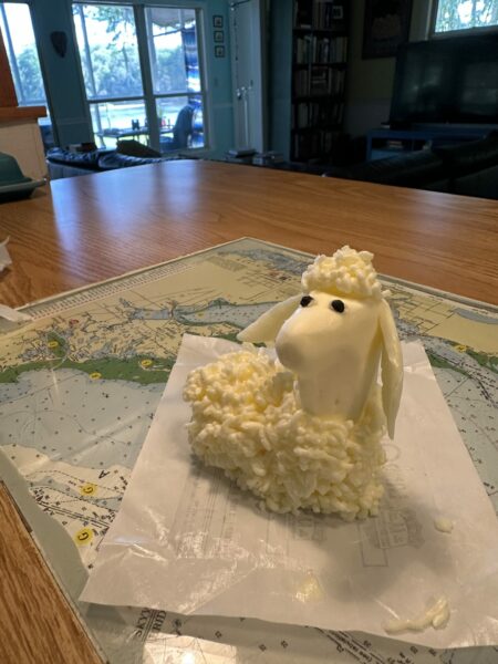 Lamb made out of butter