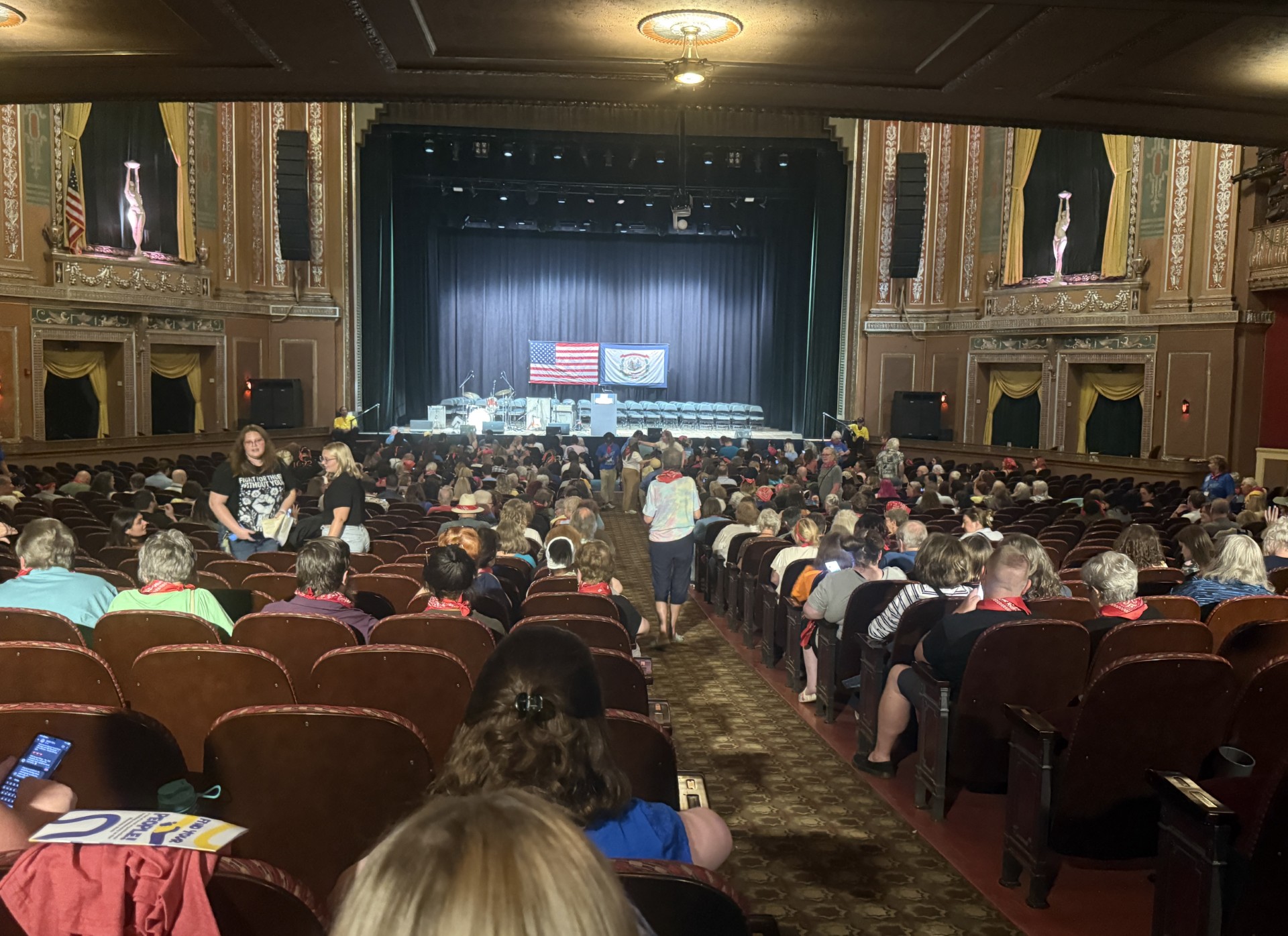 Half full Capitol Theater in Wheeling, WV