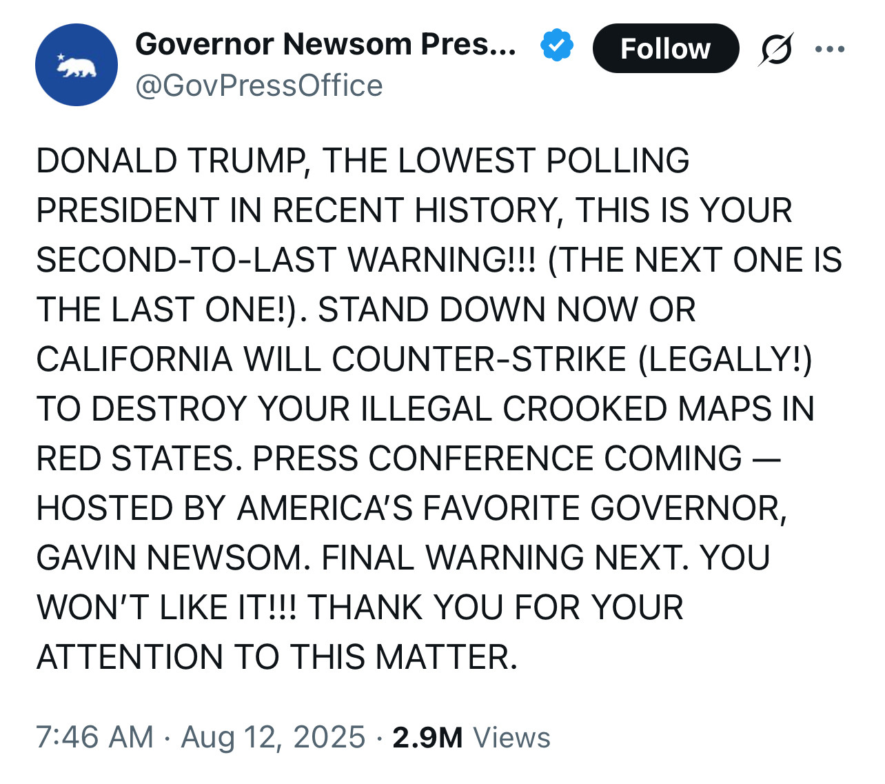 Fire With Fire (Open Thread)
