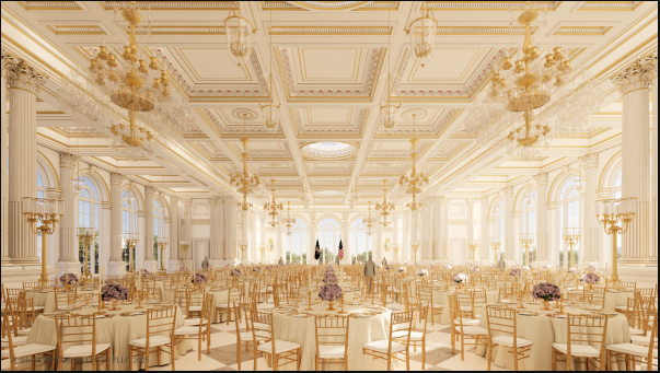 Tacky gold ballroom